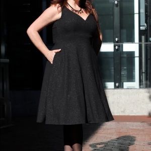 Cherry velvet gray shimmer cocktail dress. Size 2x